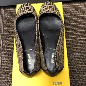 Brown Fendi Flats